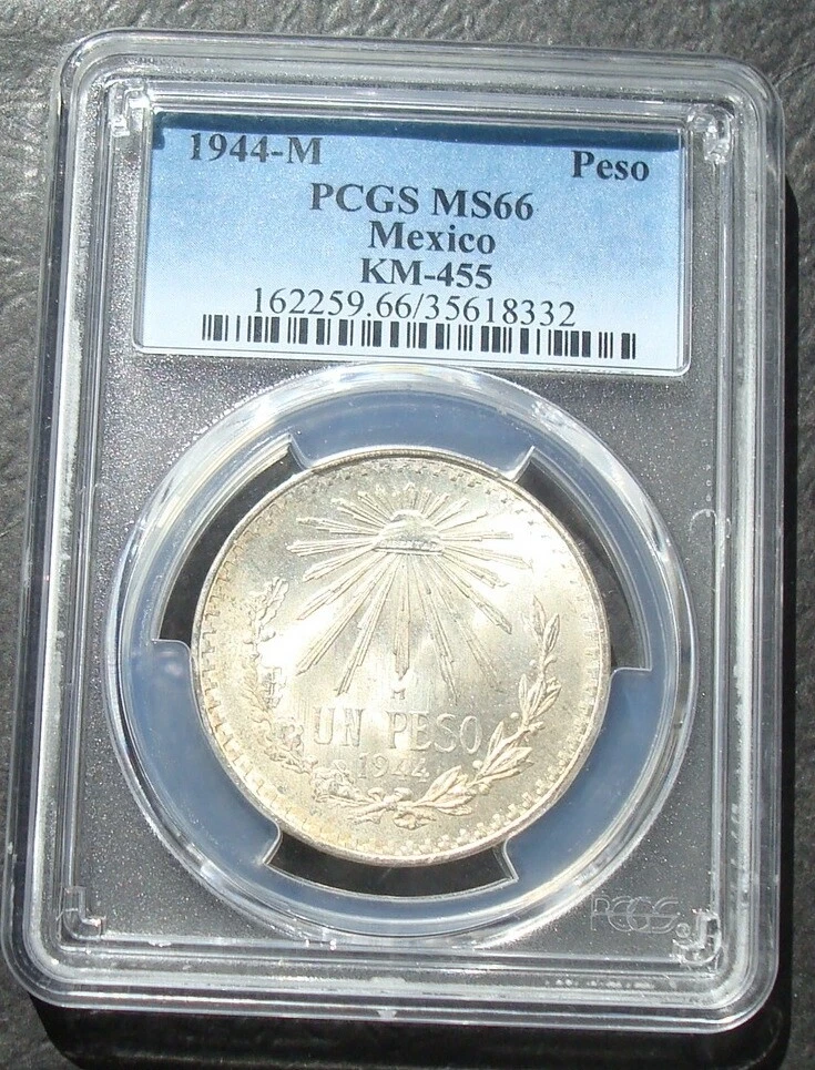 1944年 メキシコ 50セントavos MS 66 NGC認定 MS 66 Graded 1944 Year Mexican Coins for sale | eBay