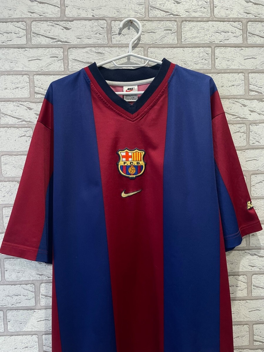 BARCELONA 1998 1999 HOME FOOTBALL SHIRT SOCCER JERSEY NIKE