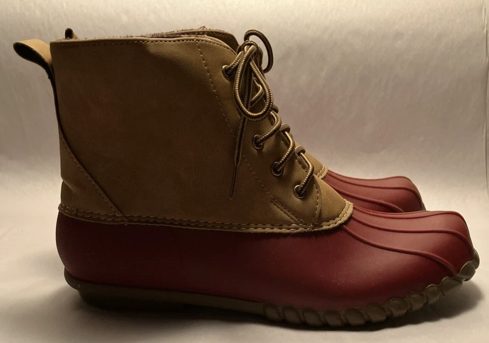 Henry Ferrera Mission 200 Mujer 11 Rojo y Tostado Resistente al Agua Confort Botas Pato Foto 2 de 4