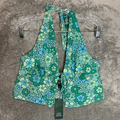 Wild Fable Women Floral 70s Retro Boho Hippie Festival Groovy Tank Top L NWT