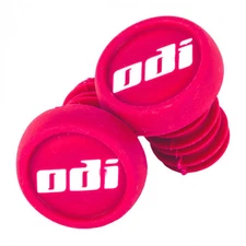 One PAIR ODI BMX bicycle nylon handlebar push-in bar ends plugs - PINK