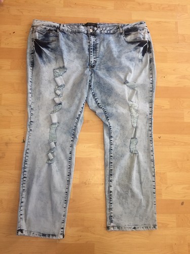 Ashley Stewart Acid Wash Ripped Jeans 