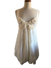 CALZEDONIA ABITO miniabito copricostume rose ecrù nuovissimo tg. L