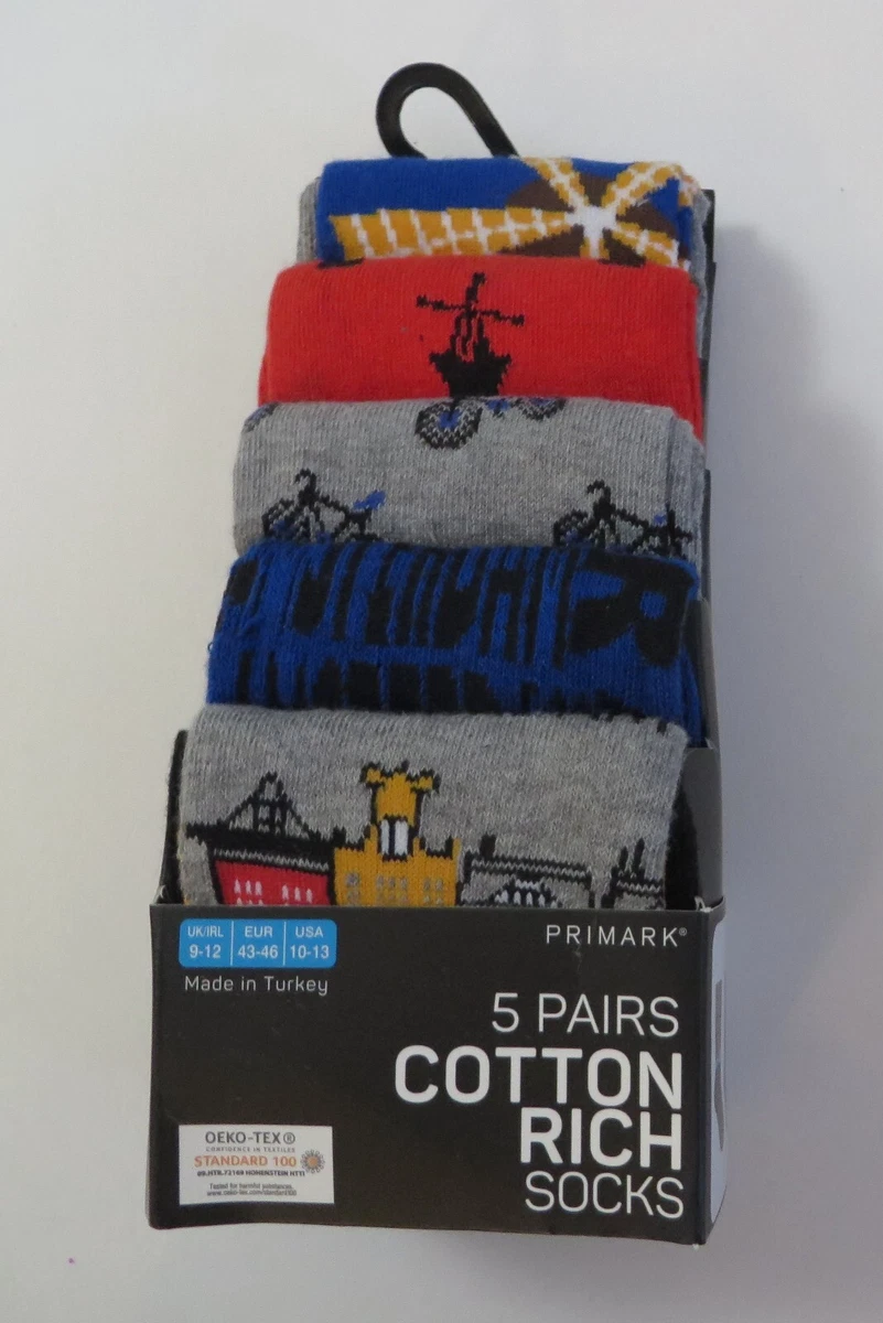 Calcetines Primark Madera Cedro Estado 5 Pares Talla 10-13 Multicolor Madrid - Amsterdam
