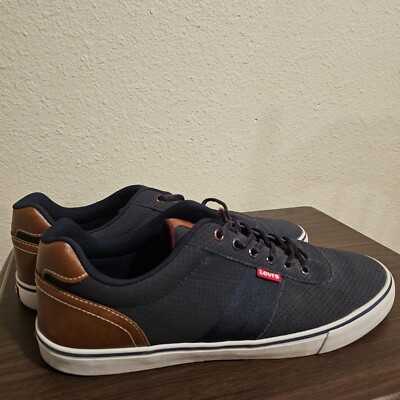  Levis Performance Men'sLancer Navy/Burgundy Sneaker Shoes Size 13