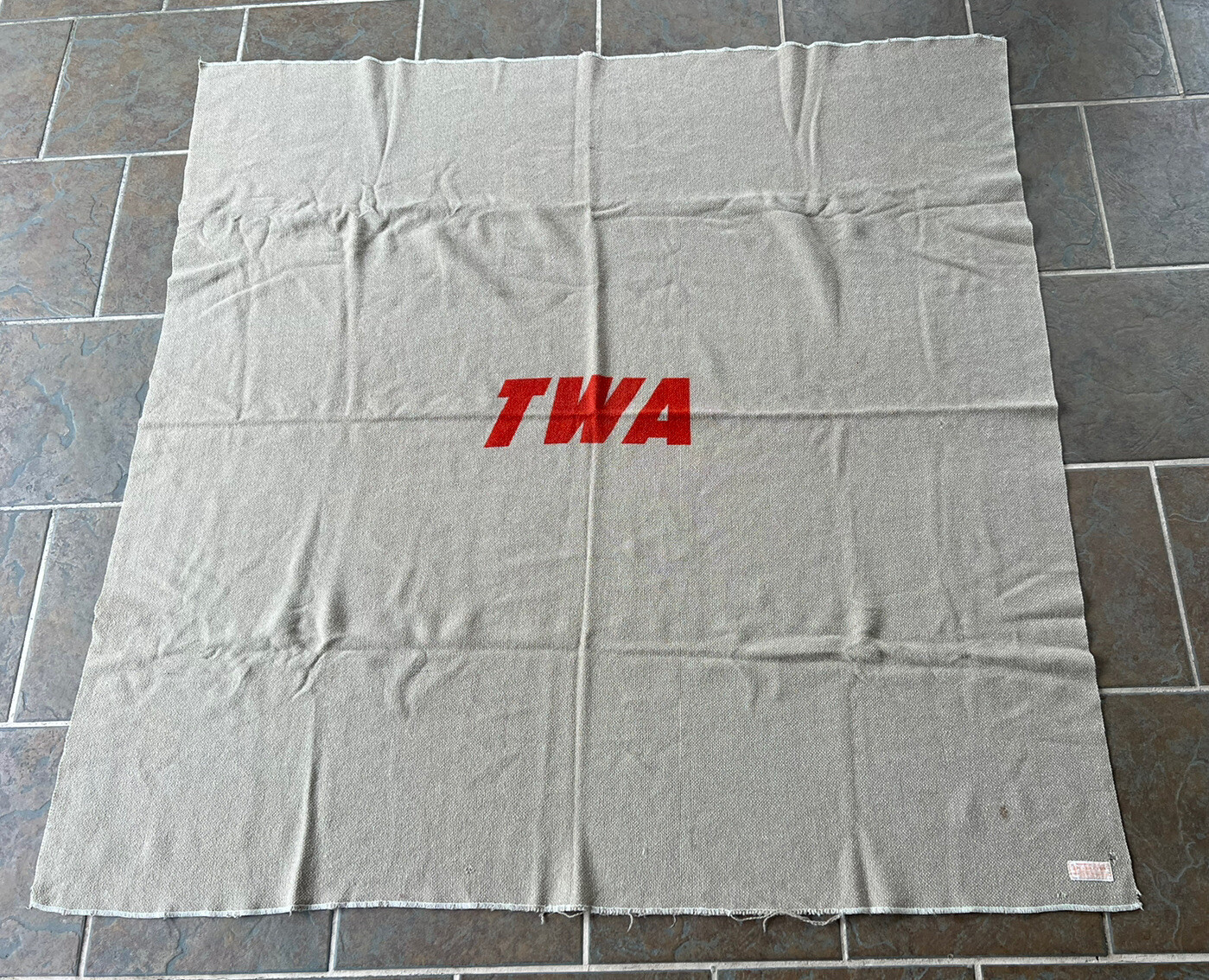 Vintage TWA Trans World Airlines Pendleton Wool Lap Blanket Throw