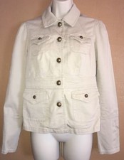 Calvin Klein Women's Small Khaki Long Sleeve Button Down Front Pockets Blazer
