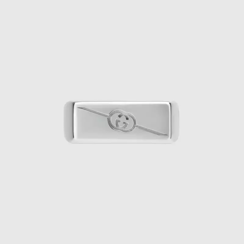 Bague Gucci Tag Chevalier 7,5 mm argent YBC774038001021