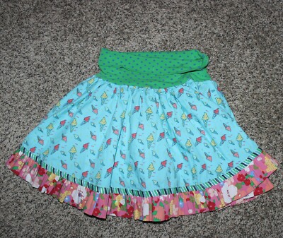 Matilda Jane (It's A Wonderful Parade) Ice Cream Social Circle Skirt-Size 6- EUC