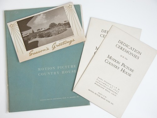 The Architectural Forum 40s Motion Picture Country House Jean Hersholt Xmas Card