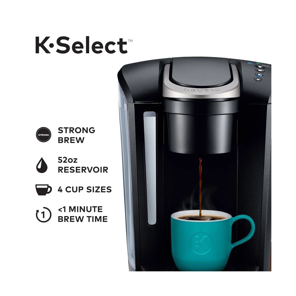 Keurig K-Select Single-Serve K-Cup Pod Coffee Maker Matte Black - Image 2 of 2