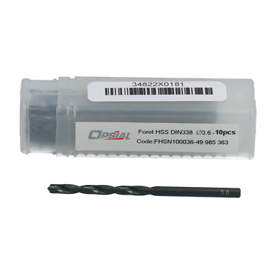 Opsial 49985363 Twist Drill HSS DIN 338 3.6MM New NFP (10pcs)