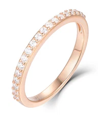 Rose Gold Plate 925 Sterling Silver 1.9mm Wedding Band Ring Size 2.5-15 SA52R