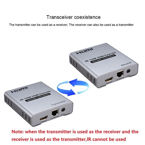 4K 120M HDMI Extender Cascade Connection over Cat5e/6 RJ45 Cable HDMI Splitter E - Zdjęcie 5 z 11