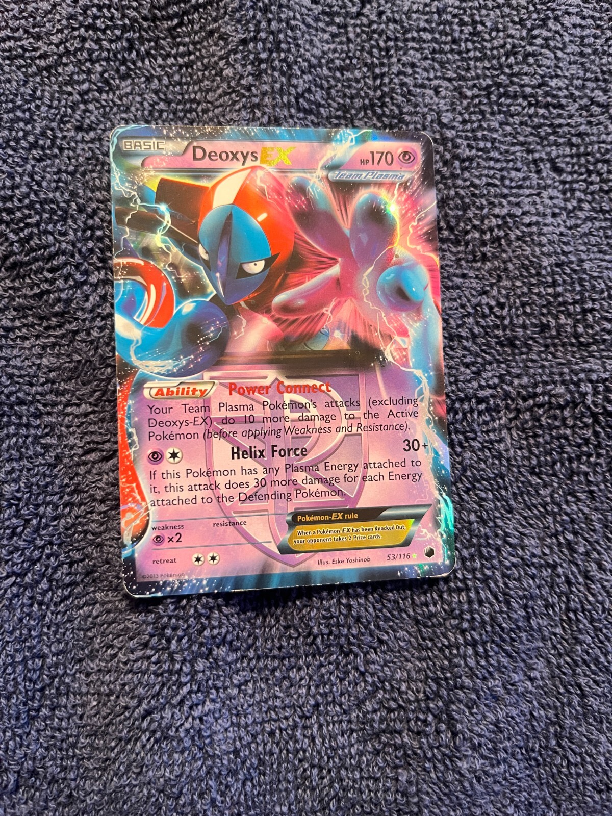 Pokemon TCG - Deoxys EX 53/116 Holo Ultra Rare BW Plasma Freeze NM