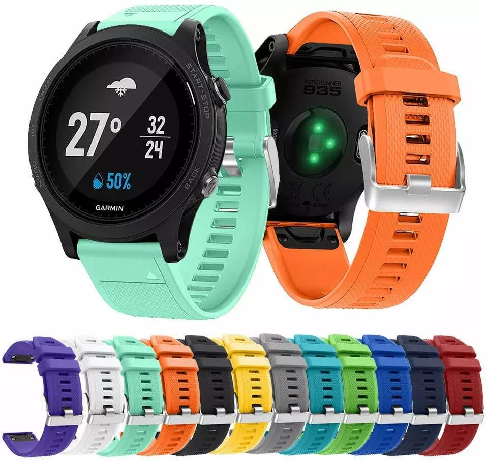 For Garmin Fenix 6 /6 Pro Strap Silicone Fitness Quick Release Sports Watch  Band