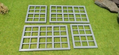 4 Stück Industrie Fenster Set Spur-G ( 1:22,5) Diorama Modellbau Haus für LGB