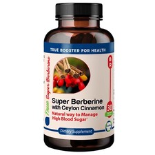 TrueMed Super Berberine Ceylon Cinnamon Dihydroberberine, 4250 Mg 30 Capsules