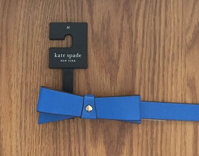 NWT Kate Spade New York Skinny Bow Belt - Blue - Size M  display picture 3