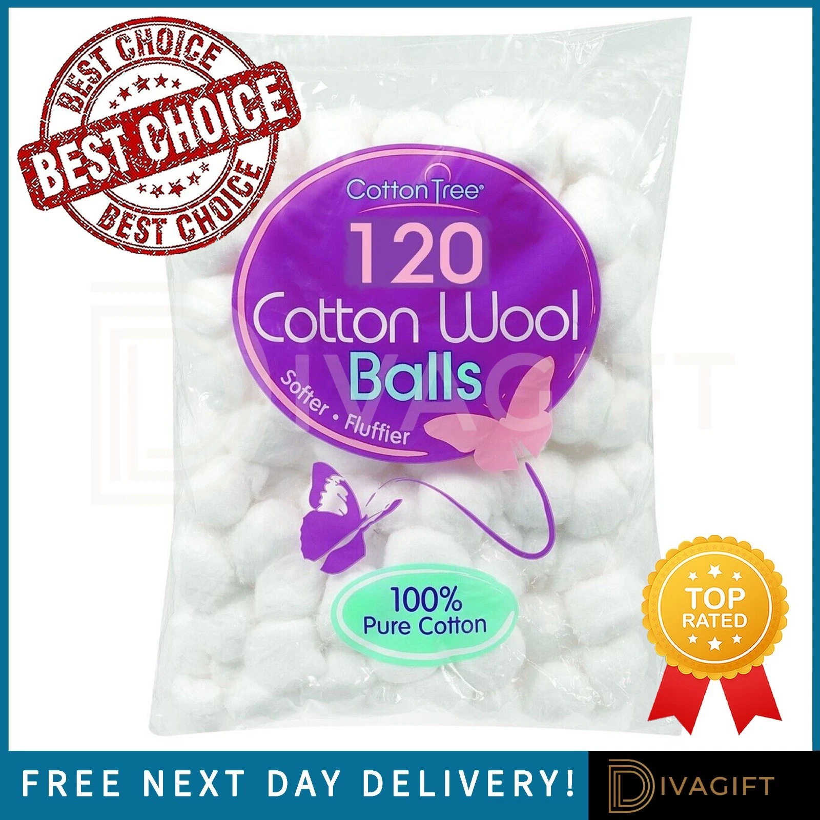 Product Image for LARGE COTTON WOOL BALLS MAKE UP NAIL POLISH VARNISH REMOVER CLEANING ABSORBENT