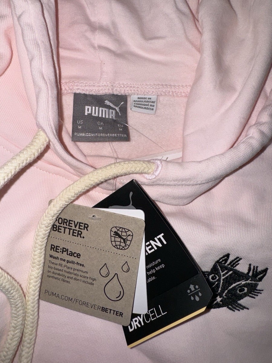 NEW! Puma x Lemlem 523962 Cat Print Hoodie Frosty Pink SM or