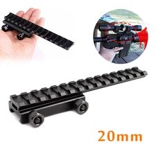 Tactical Extension Rail Mount Riser Base Converter f/ 20mm Picatinny/ Rail
