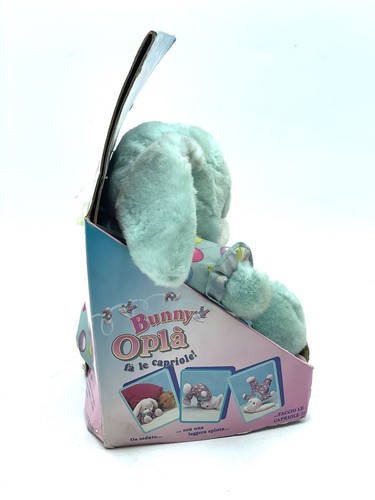 Bunny Tumbles Surprise Plush Blue Stuffed Rabbit Rolls Over Toy Biz 1997# QW - Picture 7 of 8