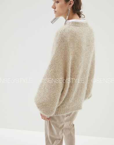 Brunello Cucinelli Sweater Oversized Sparkling Sequins Pullover Monili size S - Picture 5 of 9