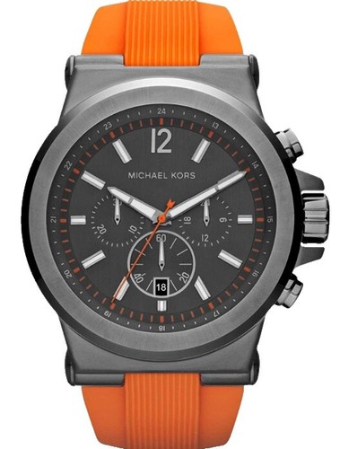 MICHAEL KORS DYLAN,BLACK TONE, SILICONE BAND,CRYSTAL,CHRONO WATCH-MK8427 NEW MICHAEL KORS DYLAN,BLACK TONE, SILICONE BAND,CRYSTAL  main image 3