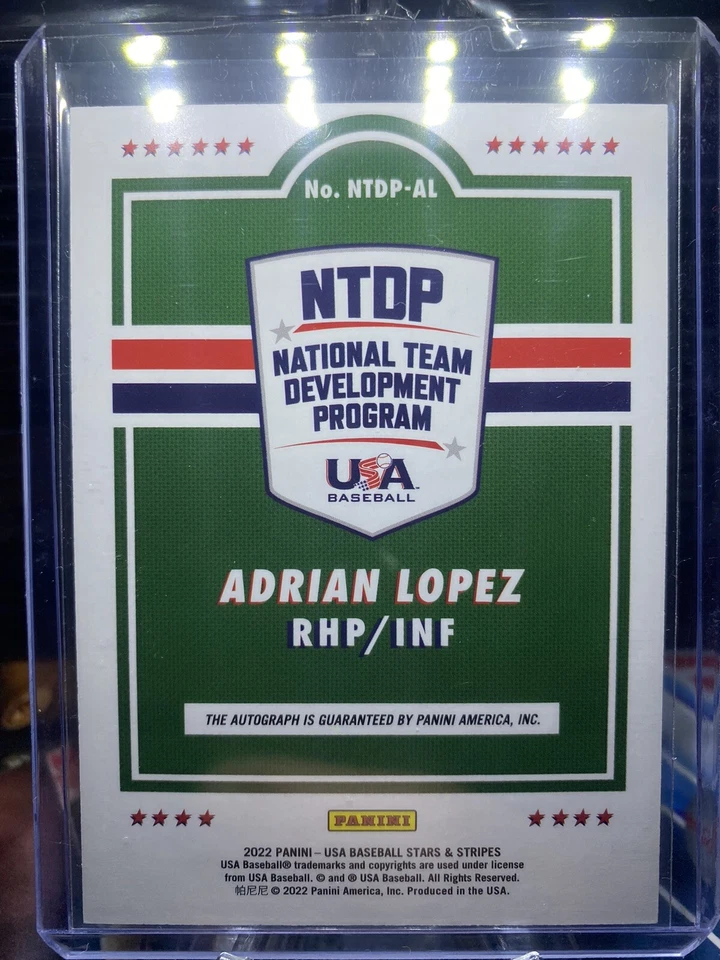 2022 PANINI USA STARS & STRIPES ADRIAN LOPEZ Auto 332/399 🔥INVESTMENT CARD🔥 - Image 2 of 2