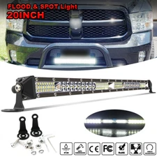 Ultra thin 20"Led Light Bar For Dodge Ram 1500 Front Bull Bar Bumper Grill Guard
