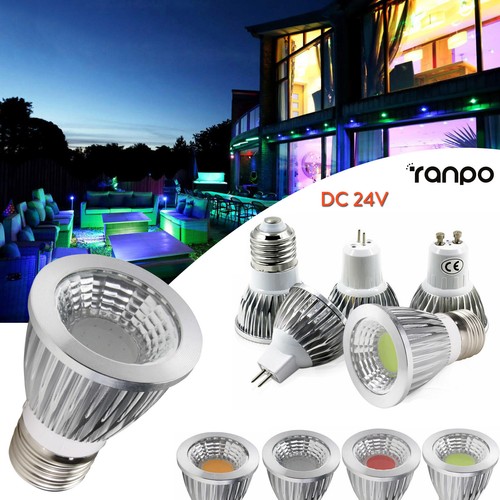 GU10 E27 MR16 Dimmable DC 24V E14 B22 COB LED Spotlight Bulb 12W 9W 7W Lamps LS - Picture 3 of 19