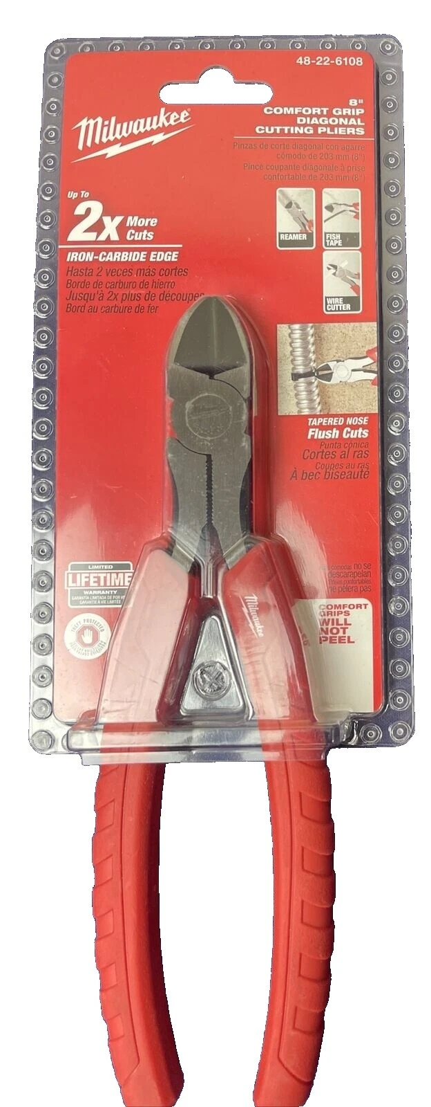 Alicates de corte diagonal Milwaukee/Nipper Alicates