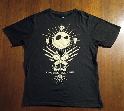 King Jack Nightmare before Christmas tee shirt in black.