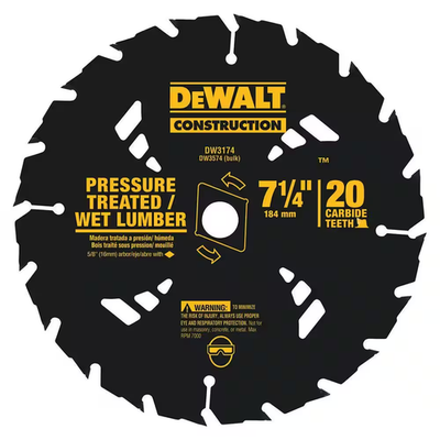 #ad #ad 7 1 4 In. 20T Pressure Treated Wet Lumber Circular Saw Blade $20.87