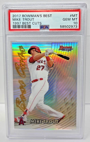 2017 Bowmans Best Cuts REFRACTIVE - MIKE TROUT Baseball Card PSA 10 GEM MINT