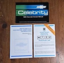 1989 Chevrolet Celebrity Owners Manual Chevy Used Factory Original OEM 