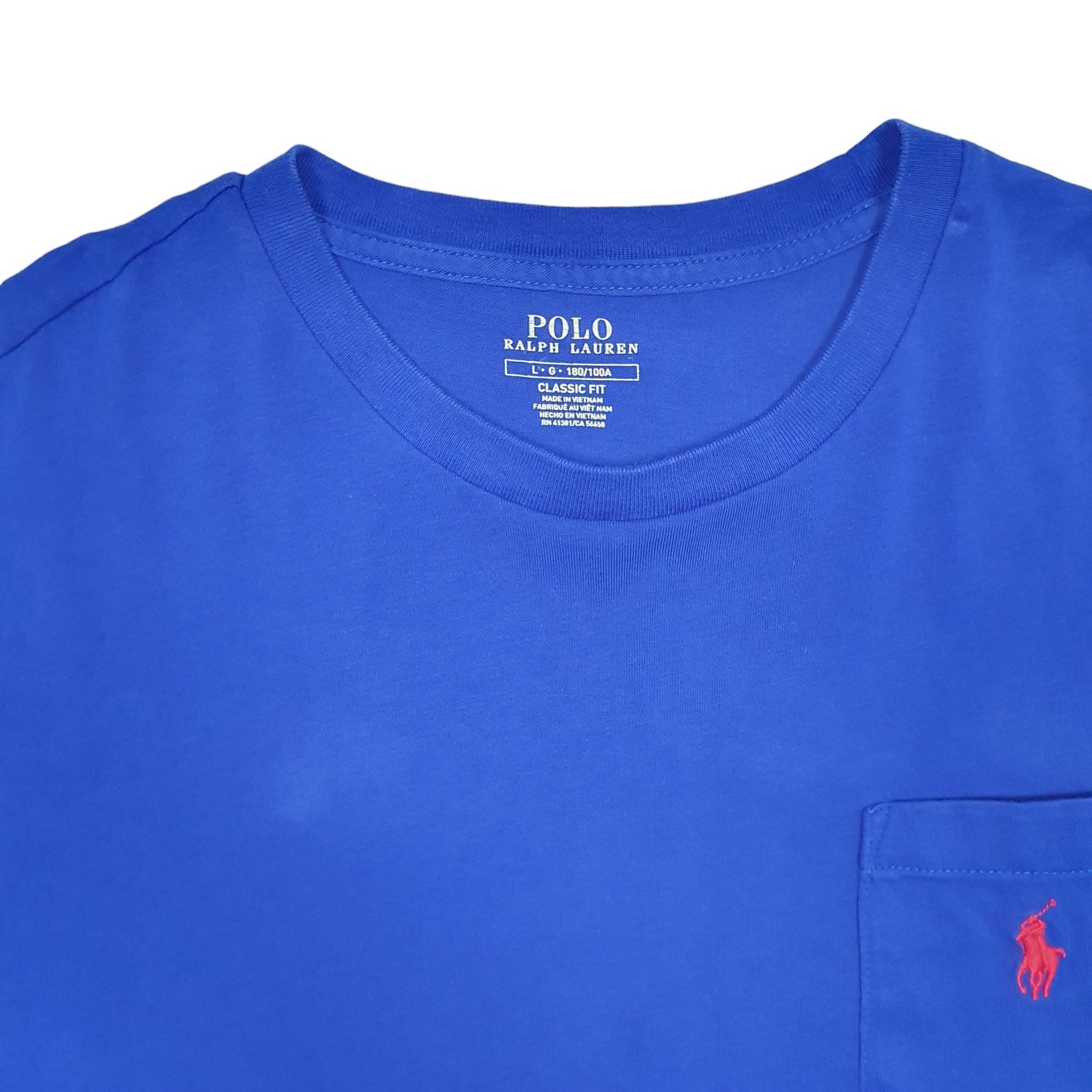 POLO RALPH LAUREN Blue T Shirt Tee Short Sleeve Cotton Mens L image 3