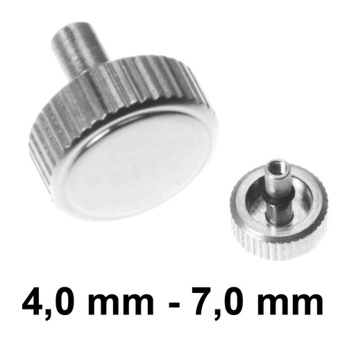SEIKO crown, steel - 4.0 mm -