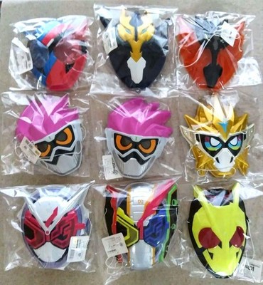 Rare item Kamen Rider mask set for sale Build, Ex-Aid, Zi-O, Zero One