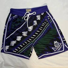 Mitchell & Ness Bucks Hardwood Classics Game Day Shorts XL NWT Purple Green
