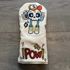 POW! Golf Driver Head Cover - White - Embroidered - New