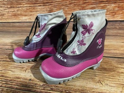 Alpina Frost Kids Nordic Cross Country Ski Boots Size EU25 US8.5 for NNN A-95