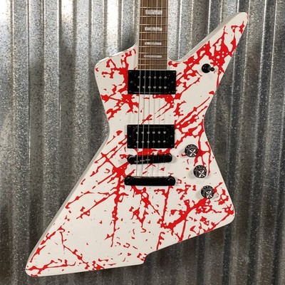Westcreek Guitars Revenge Explorer Style Scatch Whte Red #0059