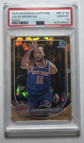 2025 Bowman Chrome Sapphire Basketball Gold Jalen Brunson #BCV-62 PSA 10