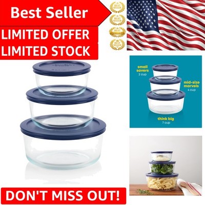 Versatile 3-Piece Glass Food Storage Set - Perfect for Meal Prep & Leftovers
