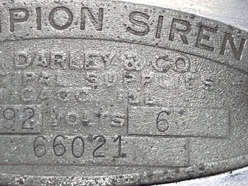 Champion W.S. Farley Co. F592 6 volt Vintage Police Firetruck Siren Untested - Picture 16 of 16