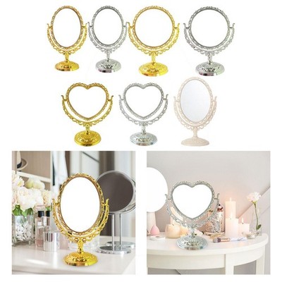 Beidseitiger Tischplatte Kosmetikspiegel mit verstellbarem Ständer für Büro