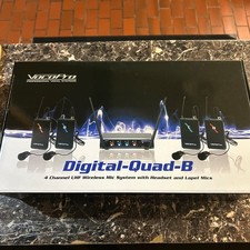 VocoPro Digital-Quad-B3 Four-Channel UHF Digital Wireless Headset  Lapel Mic