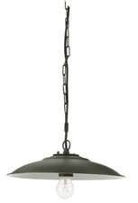 SOVIL LAMPADA SOSPENSIONE DA ESTERNO CON CATENA MOD. PIATTO ANTICO IN ALLUMINIO